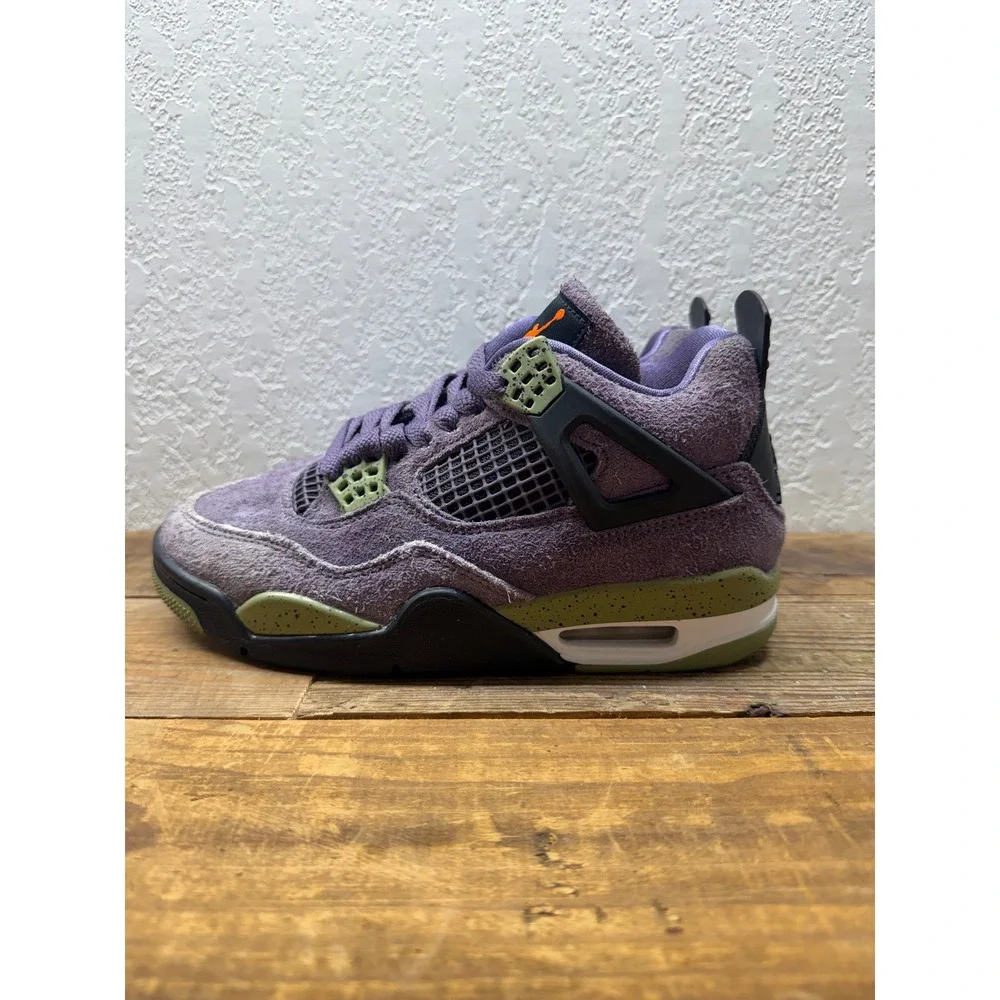 Jordan 4 Retro Canyon Purple Suede Sneakers Mens AQ9129-500
